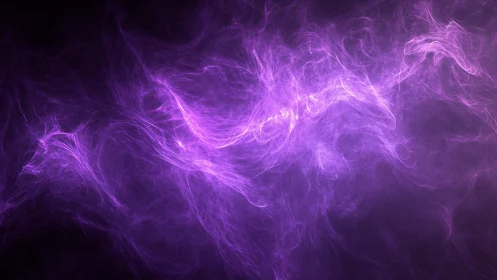Luminous purple energy wisps swirl through a dark void.