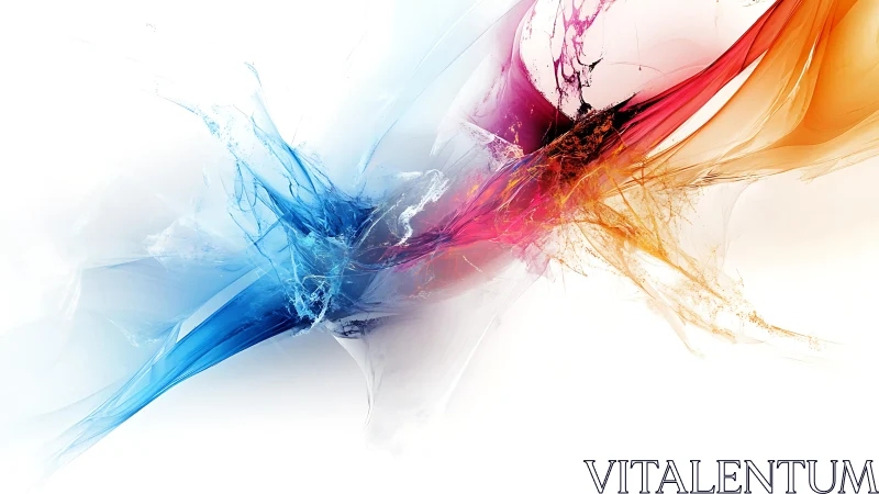 Dynamic abstract color splash in modern digital art style.
