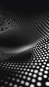 Dotted waves tumble through monochrome space like soft gravity