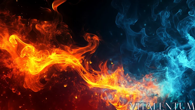 Fire and Ice Collision: Where Opposites Dance.
