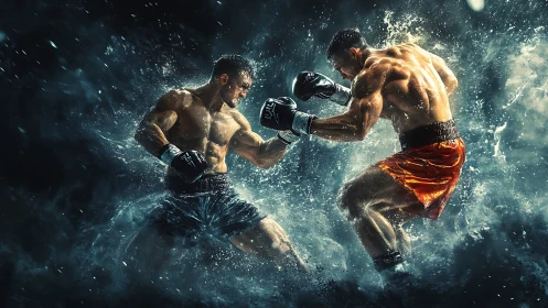 Fists Collide in Crystalline Storm.