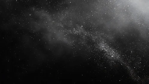 Dense star field is captured against a dark empty background