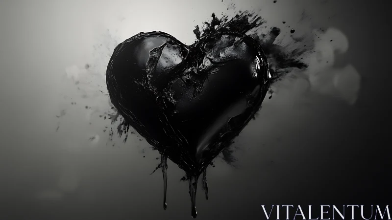 Shattered Black Heart Explodes Outward.