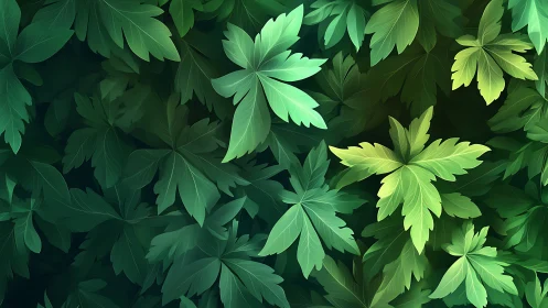 Leafy murmurs drift across a deep emerald twilight