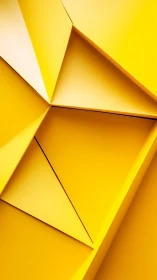 Dynamic yellow geometric panels create bold abstract depth
