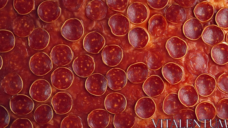 Pepperoni galaxy sprawls across bubbling molten cheese. Period.