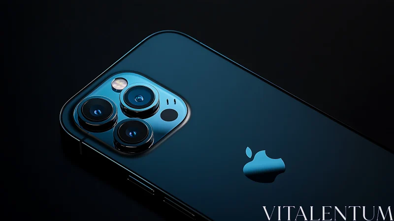 iPhone 12 Pro Pacific Blue Smartphone with Triple Camera Array System.