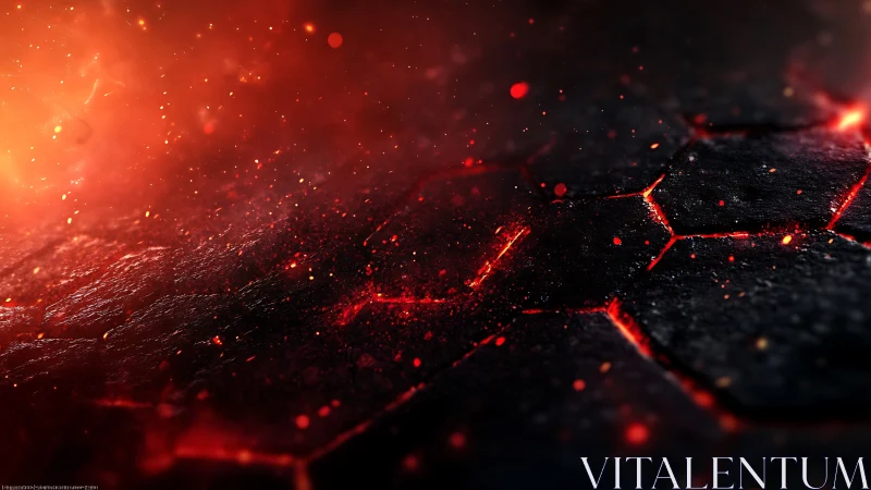 Digital Fire Blooms: Neon Pathways Ignite the Darkness.