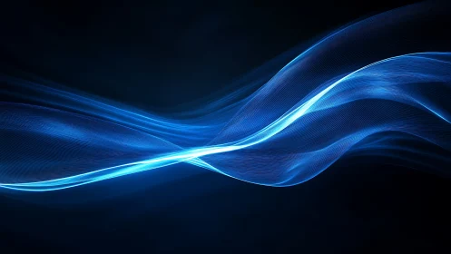 Soft electric waves of blue light drifting through night.