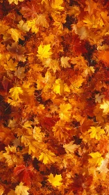 High resolution maple leaf carpet in saturated autumn palette