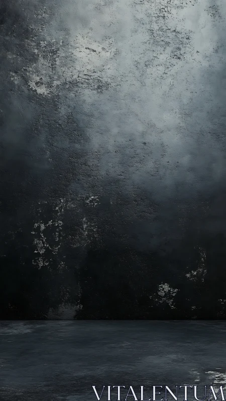 Dark concrete wall and floor form moody textured backdrop