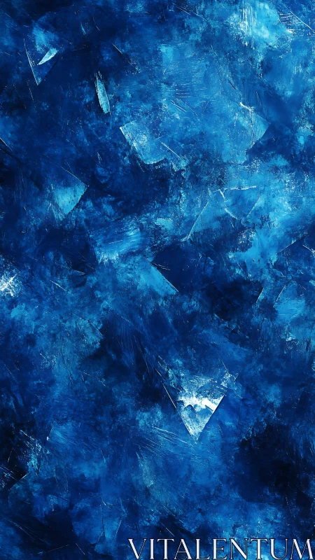 Blue textured digital abstraction shows layered rough surfaces
