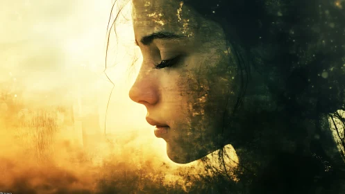 Quiet golden daydream wrapped in soft shadowed light.