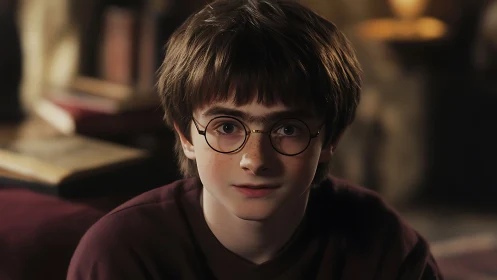 Youthful subject in soft tungsten portrait lighting study.