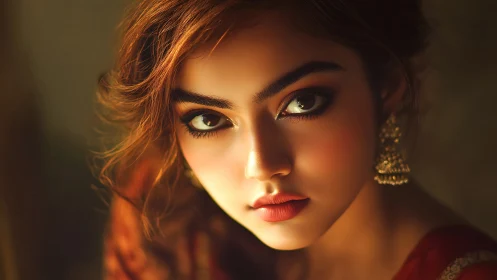 Cinematic close portrait with warm bokeh and precise rim lighting.