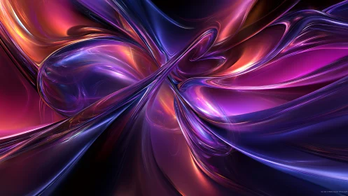 Spectral fluidity in high-gloss refractive ribbon topology.