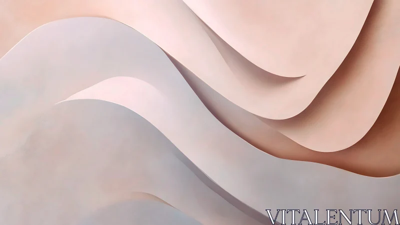 Layered pastel wave surfaces form soft overlapping curvilinear fields