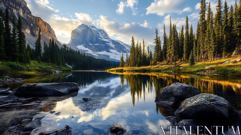 Mirrorlake valley cradles towering peaks in hushed sunlight.