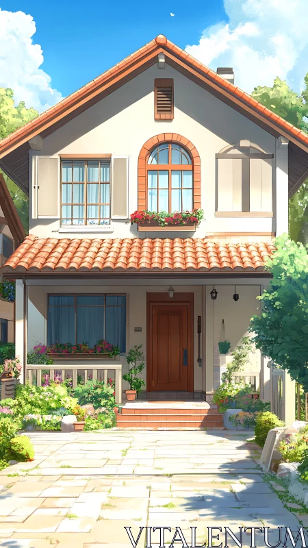 Sunlit garden home welcomes visitors with gentle summer charm