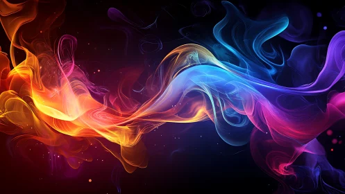 Fluid Light Swirl Abstract Digital Composition.