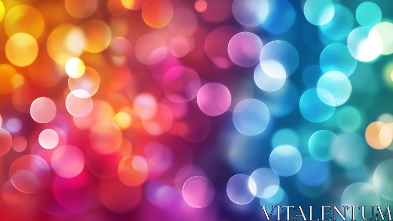 Multicolored bokeh light circles form a soft abstract field