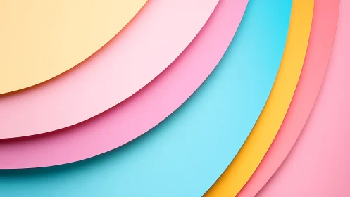 Pastel arcs glide in layered waves of playful precision