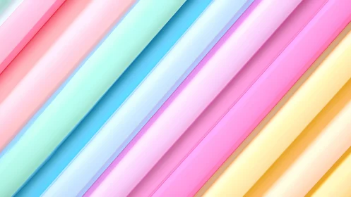 Pastel diagonal stripes create a soft geometric rhythm.