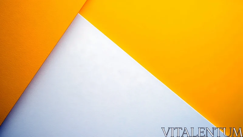 Diagonal yellow planes intersect textured white geometric surface