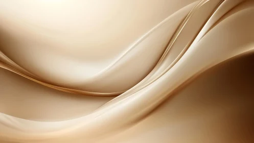 Elegant flowing abstract beige waves in soft modern style.
