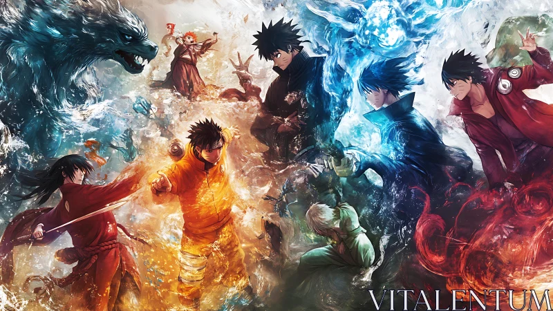 Elemental rivals ignite a swirling storm of chakra and memory