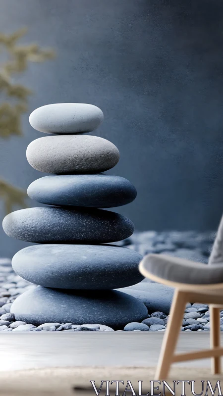 Stacked river stones quietly rehearse the art of balance
