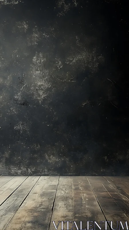 Moody rustic studio backdrop with dark textured wall.