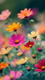 Cosmos Garden: A Painter's Wildflower Dream.