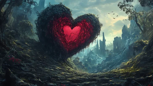 Radiant Heart Pulses Through Forgotten Cavern Gates