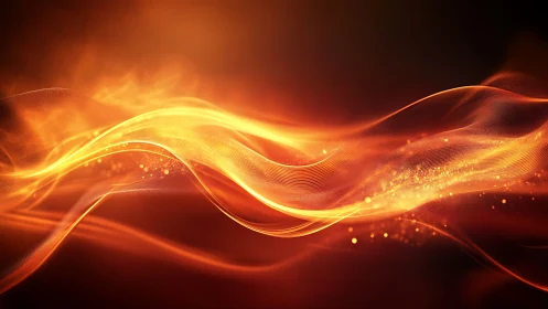 Liquid Golden Waves Dance Through Shadowed Cosmic Depths