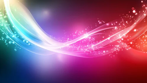 Curved multicolor light streaks traverse a dark gradient field