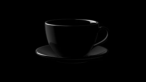Quiet midnight coffee cup invites a moment of calm