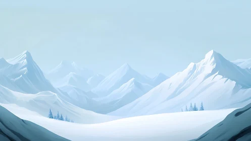 Whispering winter peaks under a pale sapphire sky.