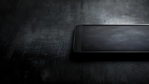 Black Cylindrical Object on Textured Surface with Directional Lighting