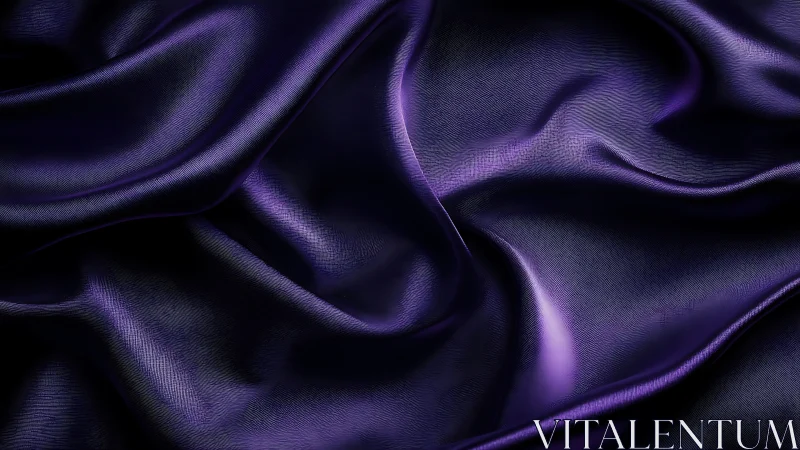 Purple Silk Fabric with Flowing Folds and Luminous Highlights.