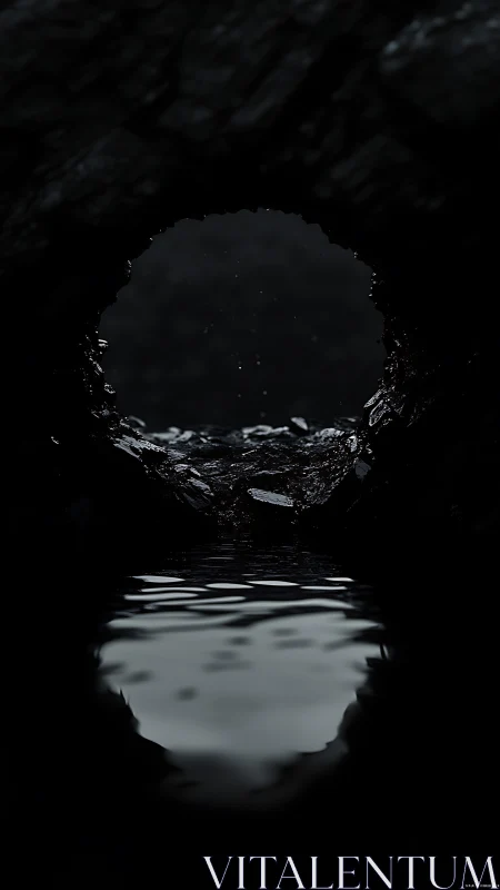 Midnight cavern pool cradles trembling reflections in silence.