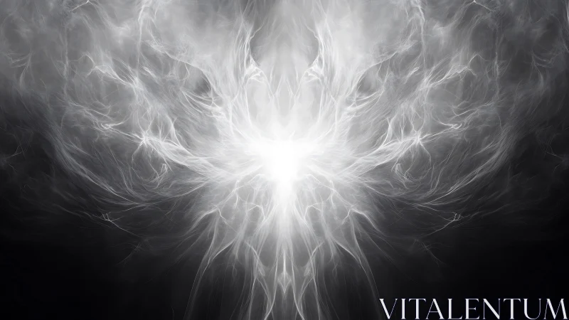 Soft radiant light forming an angelic, winged glow.