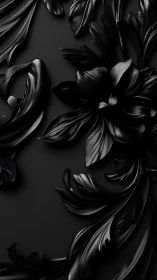 Monochromatic Floral Study: High-Contrast Black and White Botanical Composition