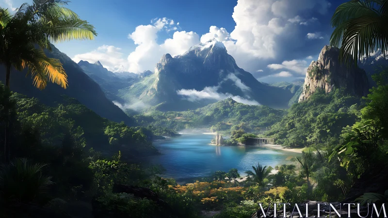 Emerald Valley Sanctuary: Where Mountains Cradle Azure Dreams.