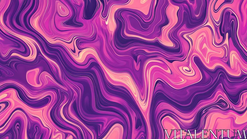 Velvet Magma Rivers in Electric Pink and Plum Motion.