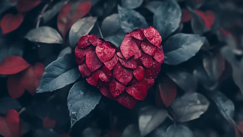 Ruby Heart Blooms in Twilight Garden.