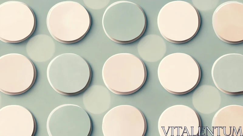 Minimal pastel circles arranged in soft geometric pattern.