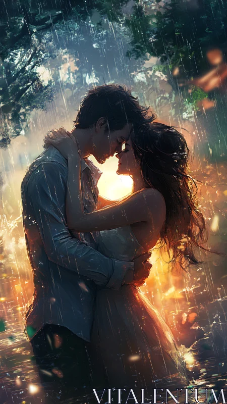 Luminescent Urban Romance: Compositional Study in Silhouette.