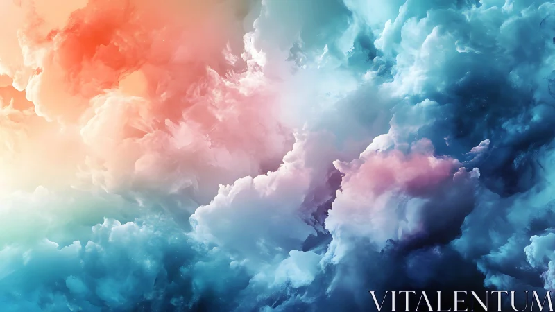 Prismatic dream clouds swirling through painted sky realms.