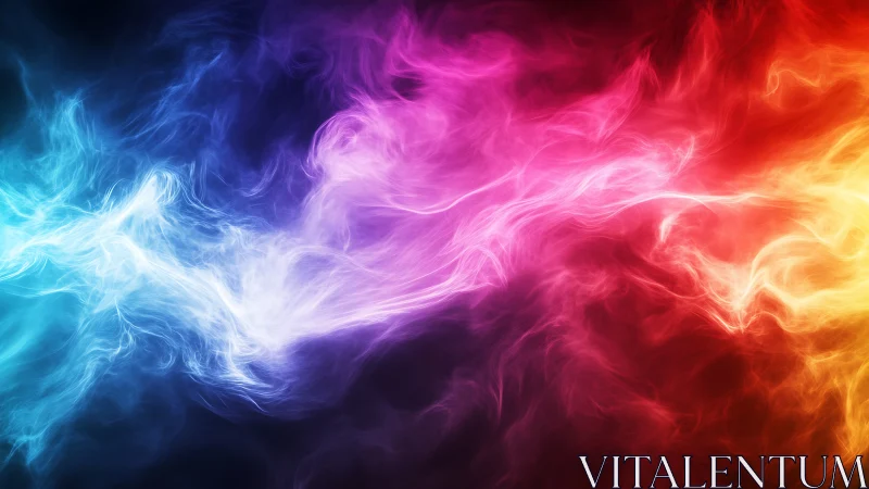 Chromatic Fluid Dynamics: Spectral Color Gradient with Turbulent Smoke Motion